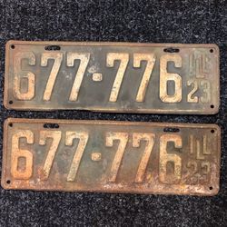 1923 Antique Auto License Plates (IL)