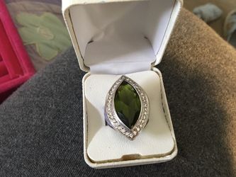 925 large Russian diopside ring
