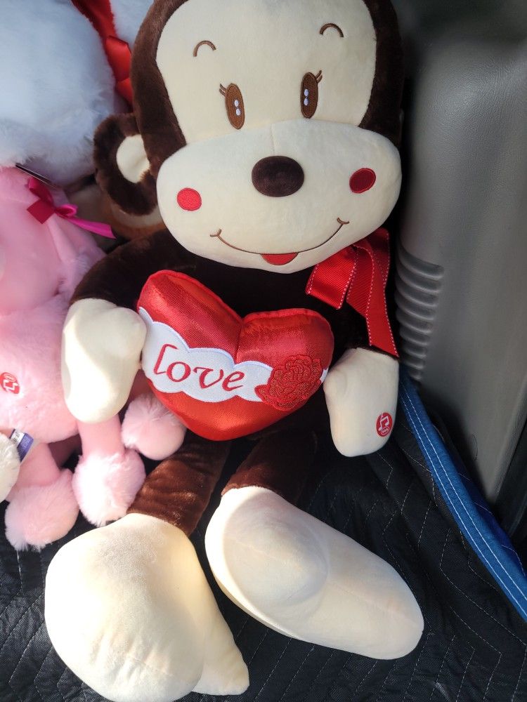 Monkey Plushy Valentine's