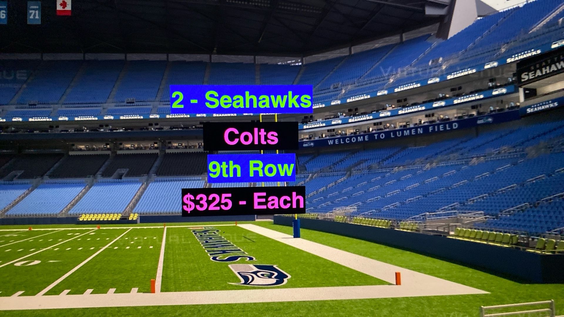 Seahawks Colts Tickets 