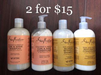 SheaMoisture Moisture Retention Shampoo & Conditioner Raw Shea Butter, 2 for $15