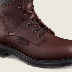 SIZE 10.5 RED WING THE WATERPROOF LEATHER SAFETY TOE BOOTS BRAND NEW