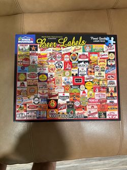 White Mountain Puzzles Beer Labels 1000 Piece Jigsaw Puzzle