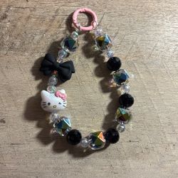 Hello Kitty Black Theme Key Chain/ Phone Strap