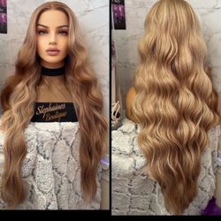 Human Hair Blended Lace Front Wig 