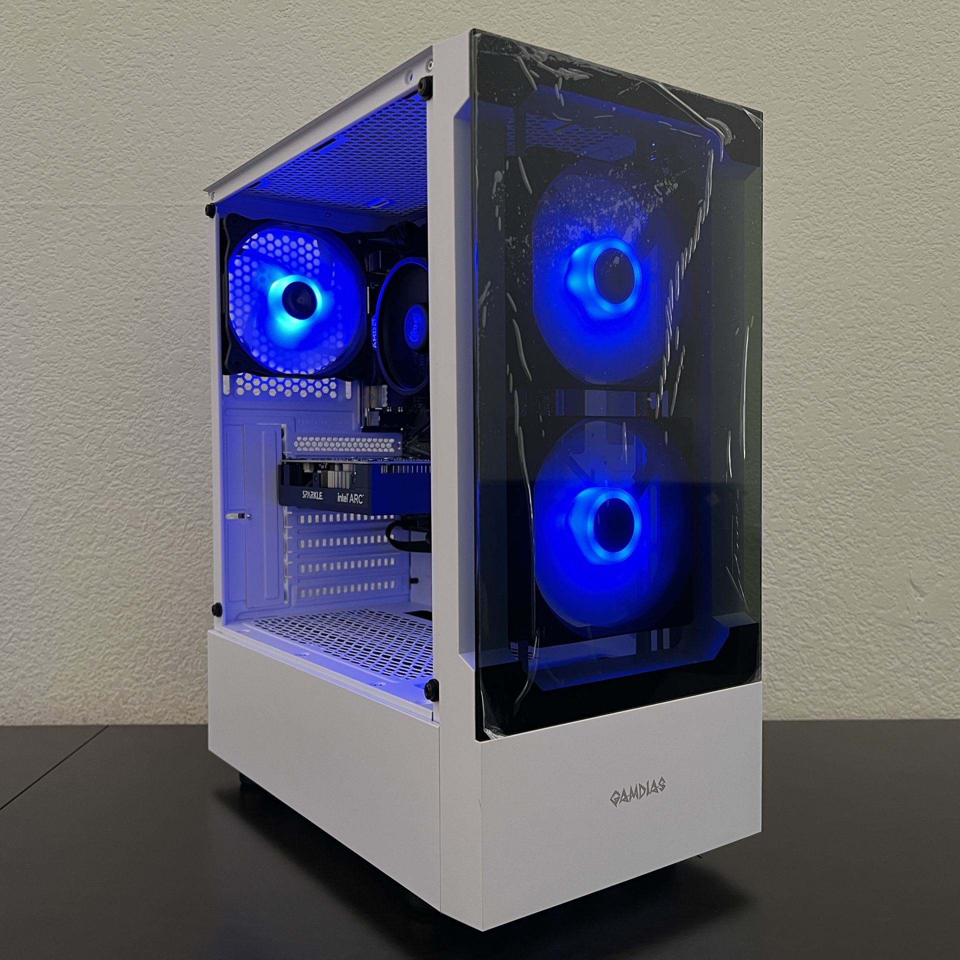 FAST Midrange Intel ARC Gaming PC Computer (Ryzen 5 5500, Intel ARC A380 = RTX 3050, 16GB RAM, 1TB NVMe + 1TB HDD)