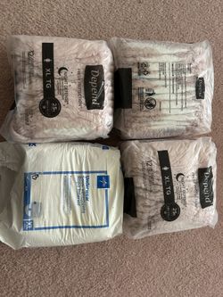4 Packs Depend XL adult pull-ups, diapers, incontinence briefs