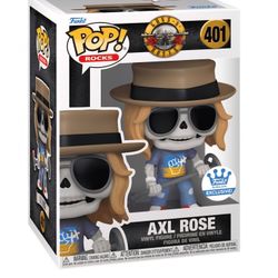 Axl Rose Funko Pop! 401 With Pop Protector NIB Skeleton Guns N Roses Funko Shop Exclusive 
