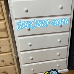 White Jumbo 2 Knob Dresser Cajonera Comoda Nueva 