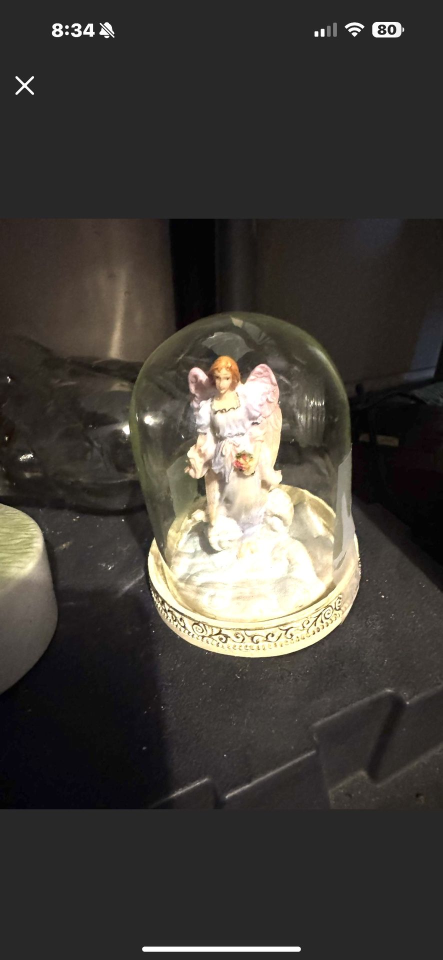 Bradford Exchange - Angel Glass Dome Figurine - Vintage 1996 Collectible