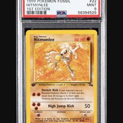 1st Edition Hitmonlee  1999 Fossil 