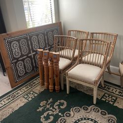 Dining table and chairs