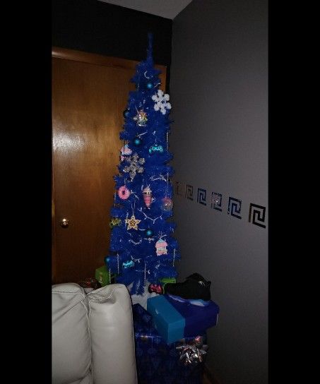 Blue Pencil Christmas Tree