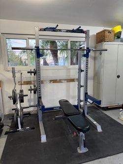 Fitness Gear Home Gym Bundle – Squat Rack, Bench + 401 LBS Weights