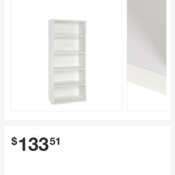 Hampton Bay 5 Shelf Bookcase