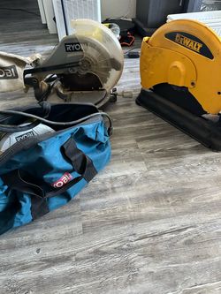 DeWalt Cut-Off Saw and Ryobi Miter Saw Bundle