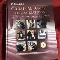 Criminal justice organizations book