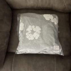 Grey Denim Tear Hoodie