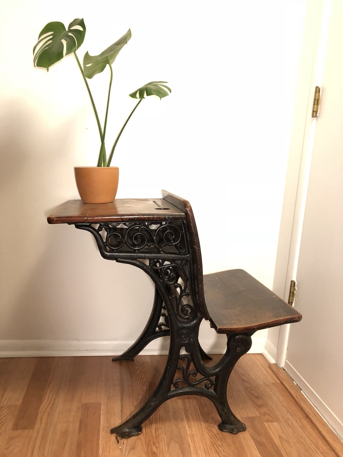 Antique Iron School Desk