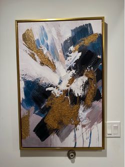 Abstract Golden Ocean Painting Wall Art