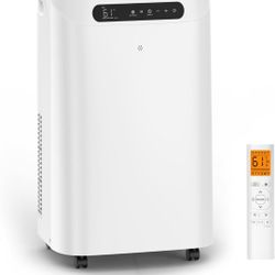 14000 BTU Portable Air Conditioners for Room up to 700 Sq. Ft, 3-IN-1 Portable AC Unit with Fan Dehumidifier, Drainage-free Cooling, 48 dB Quiet Sleep