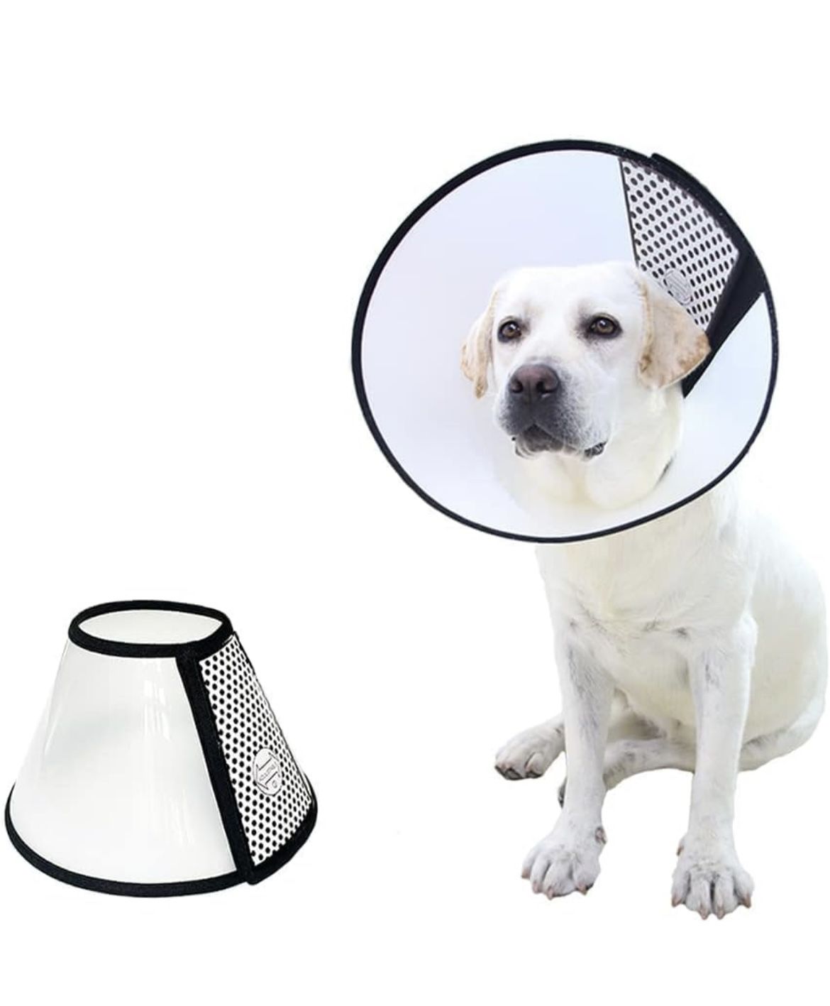 Dog Cone Collar Adjustable Protective Collars for Pet Dog Recovery (XL(Neck:13.77-15.74in) E-Collar 