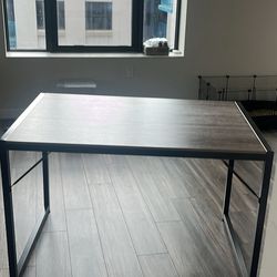 Dining table with two benches