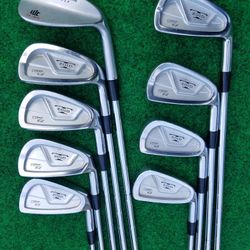 Mizuno Forged Irons 3i-PW + Bridgestone 52° Wedge, +1" Stiff Flex