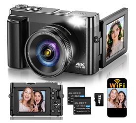 Brand New 4K Digital Camera for Photography Autofocus Upgraded 64MP WiFi Vlog Camera