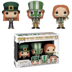 POP Harry Potter Quidditch Cup 3-Pack Ginny, Fred, & George Weasley ECCC 2019