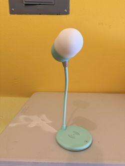 Zunammy 3 In 1 LED Desk Lamp Wireless Charging With Bluetooth HD Music Speaker - Mint