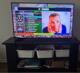 Samsung 43” 1080p HD LED Tizen Smart TV  & Furinno Jaya TV stand