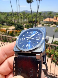 Bell and Ross 42mm automatic watch Bell & Ross BR03-92 Blue