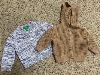 2 Baby Knit Cardigan Sweaters Bundle