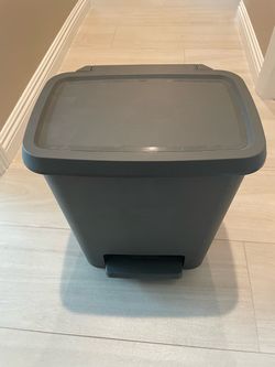 Trash Can with dial compartment and step open