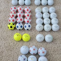 73 Used Golf Balls - 36 Pro V1, 28 Callaway Chrome Soft, 9 Taylormade TP5
