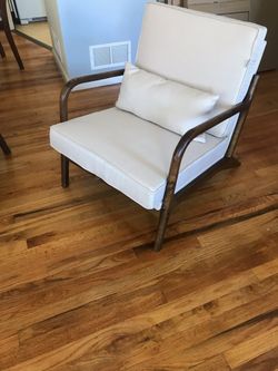 New Modern Arm Chair  Linen Fabric X2 Price Is For 2