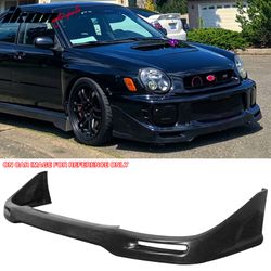 Fits 2002-2003 Subaru Impreza Sedan STI Style Front Bumper Lip Unpainted PU 3PCS Set