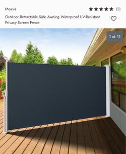 Retractable Privacy Screen Fence