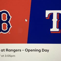 Red Sox at Rangers - Opening Day  Tickets 