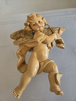 Vintage 1984 Simonelli Depose Italy 566 Angel Cherub Hanging Orinament 