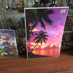 Tropical shoreline huge poster