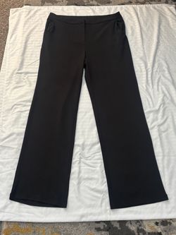 Black Wide-Leg Dress Pants