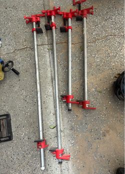 4 Bessey 1/2" H-Style pipe clamps