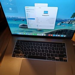 Apple MacBook Pro 16.1 2.6 Ghz 6 Core 2019 16 Gb Ram 512gb Ssd 0s  Tahoe 26.0.1 Touch Bar Fingerprint Very Clean With Charger 