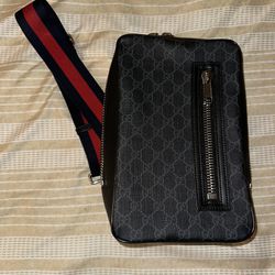 Gucci Black Sling Backpack/Cross Body Bag