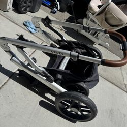 Uppababy Stroller With Car Seat And Attachments 