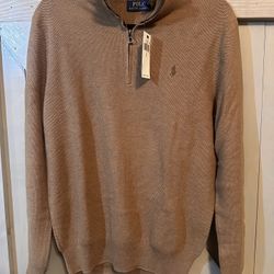 Polo Ralph Lauren Men’s Classy Quarter Zip Sweater Brand New Size Small