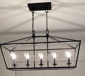 Farmhouse Style Chandelier Black