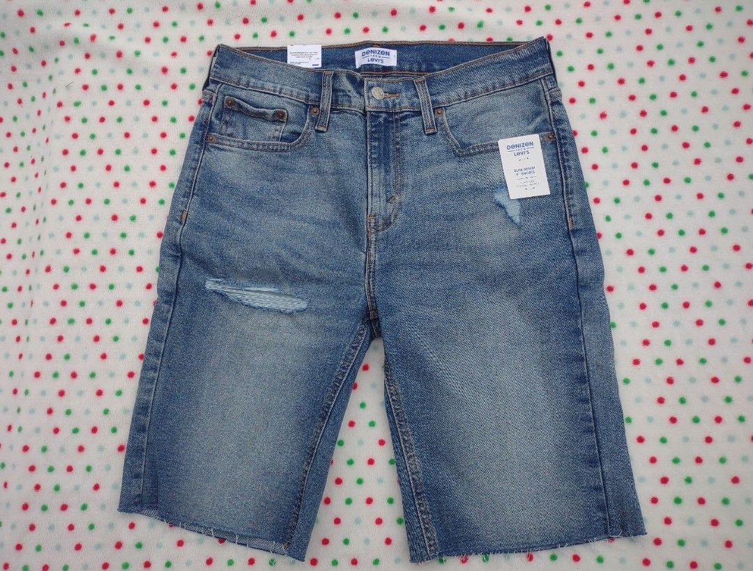 DENIZEN Levis Mens Super Flex Slim Fit Jean Shorts Blue Denim Size 30X 9” NWT